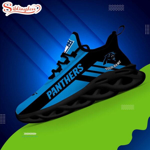 Custom Name NFL Carolina Panthers Max Soul Shoes Gift For Fans