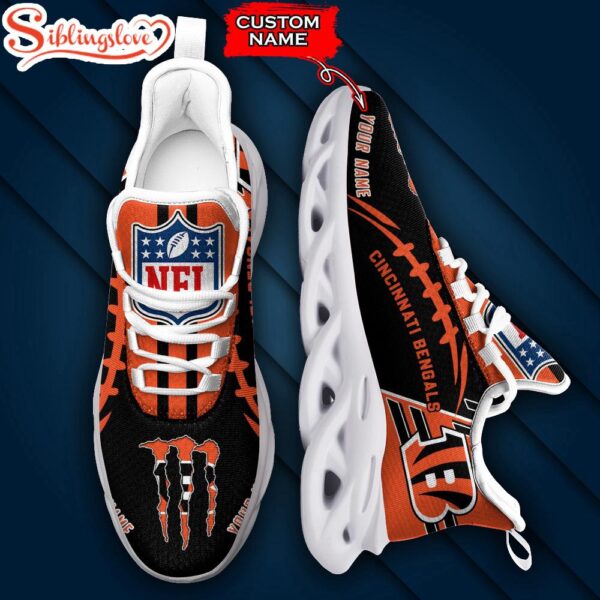 Custom Name NFL Cincinnati Bengals Max Soul Shoes For Men And Women