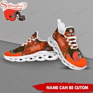 Custom Name NFL Cleveland Browns Max Soul Shoes For Men And Women