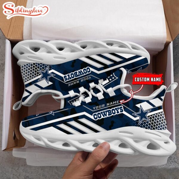 Custom Name NFL Dallas Cowboys Clunky Max Soul Shoes