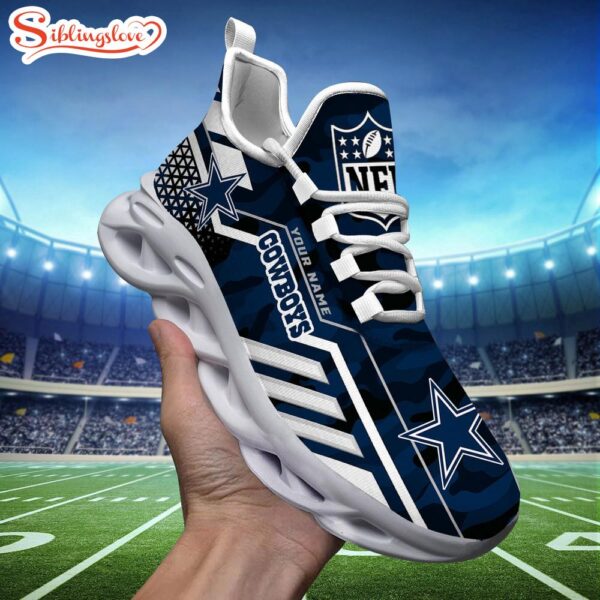 Custom Name NFL Dallas Cowboys Clunky Max Soul Shoes