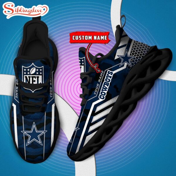 Custom Name NFL Dallas Cowboys Clunky Max Soul Shoes