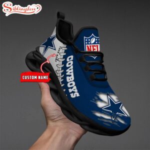 Custom Name NFL Dallas Cowboys Max Soul Shoes