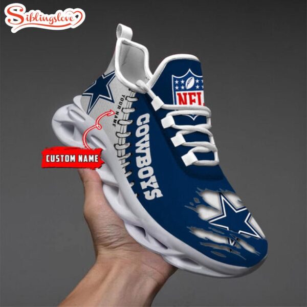 Custom Name NFL Dallas Cowboys Max Soul Shoes