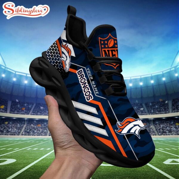 Custom Name NFL Denver Broncos Clunky Max Soul Shoes