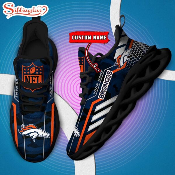 Custom Name NFL Denver Broncos Clunky Max Soul Shoes