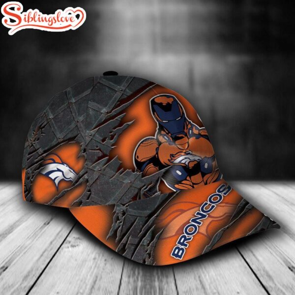 Custom Name NFL Denver Broncos Iron Man All Over Print 3D Classic Cap