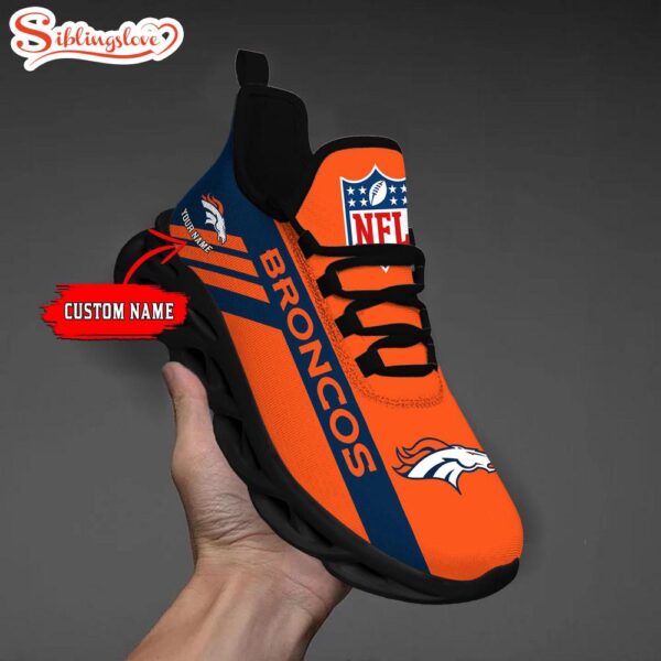 Custom Name NFL Denver Broncos Max Soul Shoes Gift For Fans