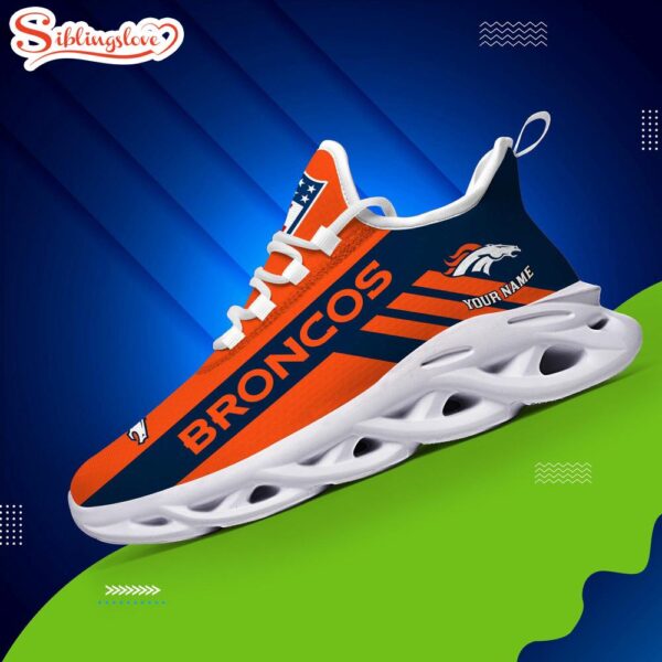 Custom Name NFL Denver Broncos Max Soul Shoes Gift For Fans