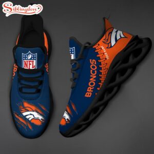 Custom Name NFL Denver Broncos Max Soul Shoes