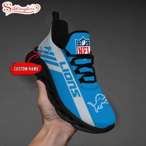 Custom Name NFL Detroit Lions Max Soul Shoes Gift For Fans