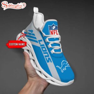 Custom Name NFL Detroit Lions Max Soul Shoes Gift For Fans