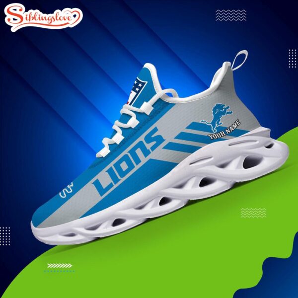 Custom Name NFL Detroit Lions Max Soul Shoes Gift For Fans