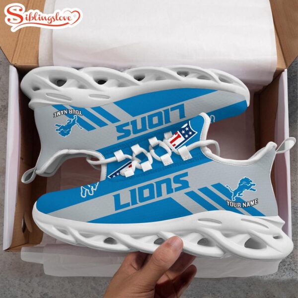 Custom Name NFL Detroit Lions Max Soul Shoes Gift For Fans