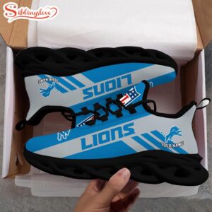 Custom Name NFL Detroit Lions Max Soul Shoes Gift For Fans