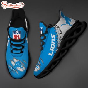 Custom Name NFL Detroit Lions Max Soul Shoes