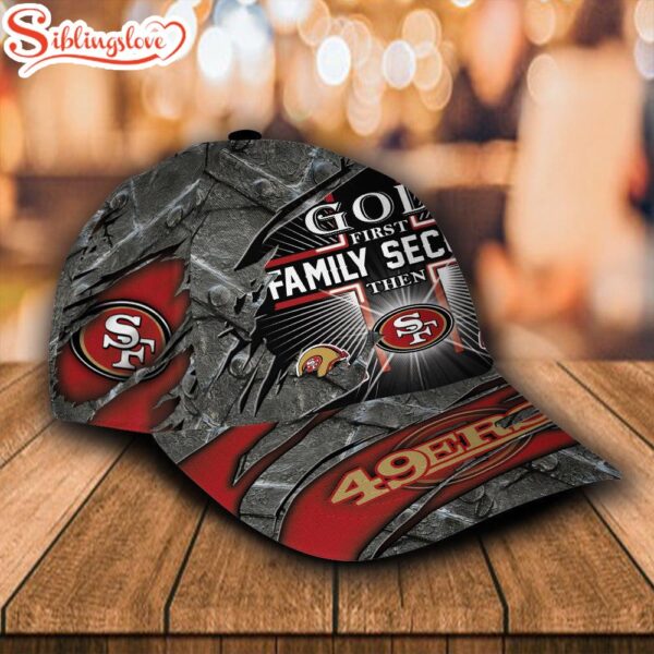 Custom Name NFL God First Family Second Then San Francisco 49ers All Over Print 3D Classic Cap