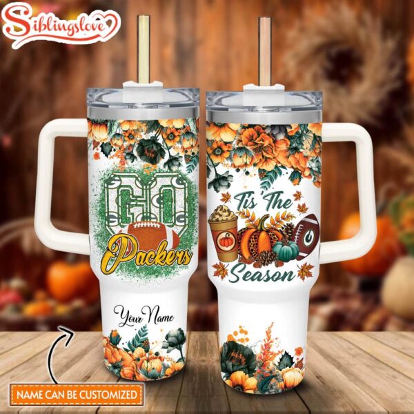 Custom Name NFL Green Bay Packers Custom Stanley Tumbler 40oz With Handle