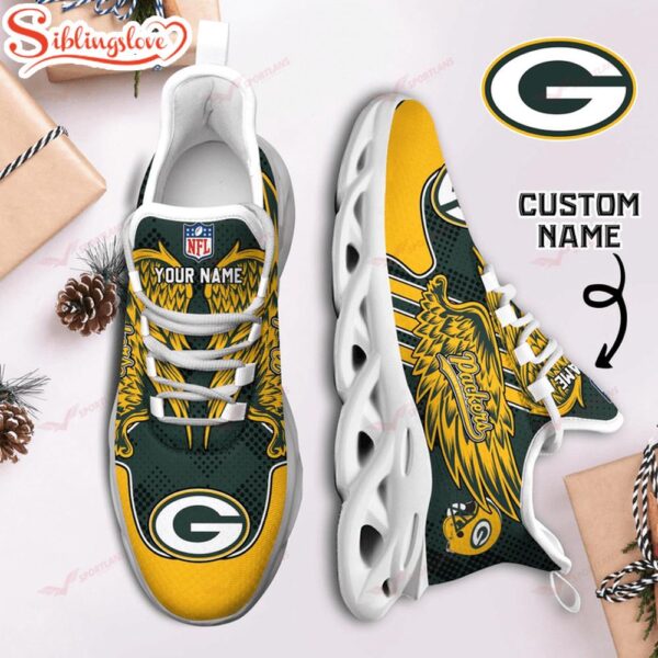 Custom Name NFL Green Bay Packers Max Soul Shoes For Men And Women