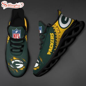 Custom Name NFL Green Bay Packers Max Soul Shoes