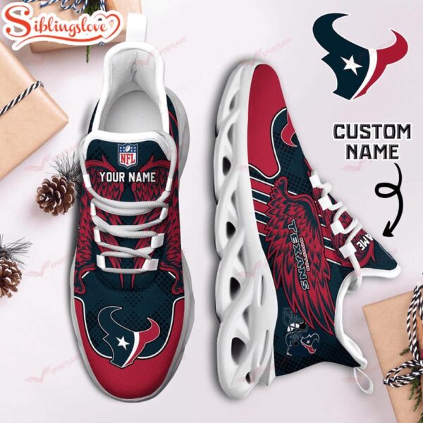 Custom Name NFL Houston Texans Max Soul Shoes For Men And Women