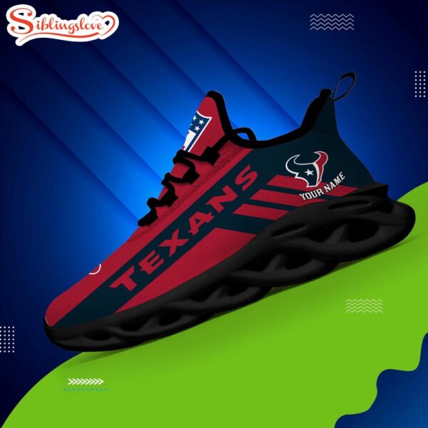 Custom Name NFL Houston Texans Max Soul Shoes Gift For Fans