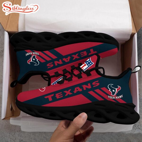 Custom Name NFL Houston Texans Max Soul Shoes Gift For Fans