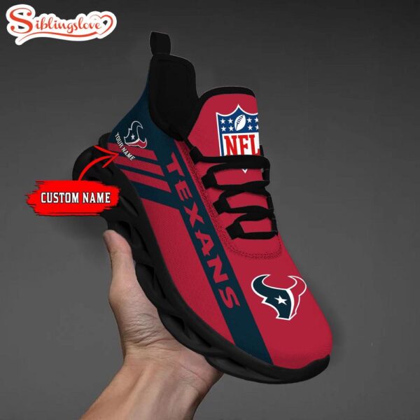 Custom Name NFL Houston Texans Max Soul Shoes Gift For Fans