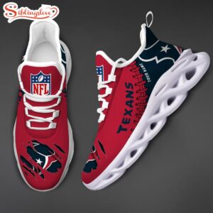 Custom Name NFL Houston Texans Max Soul Shoes