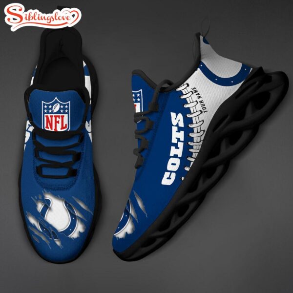 Custom Name NFL Indianapolis Colts Max Soul Shoes