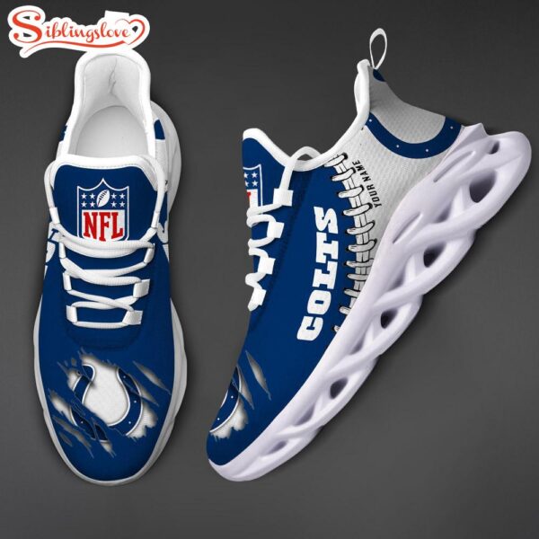 Custom Name NFL Indianapolis Colts Max Soul Shoes