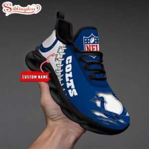 Custom Name NFL Indianapolis Colts Max Soul Shoes