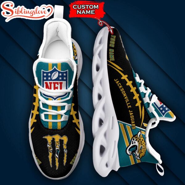 Custom Name NFL Jacksonville Jaguars Max Soul Shoes For Men And Women