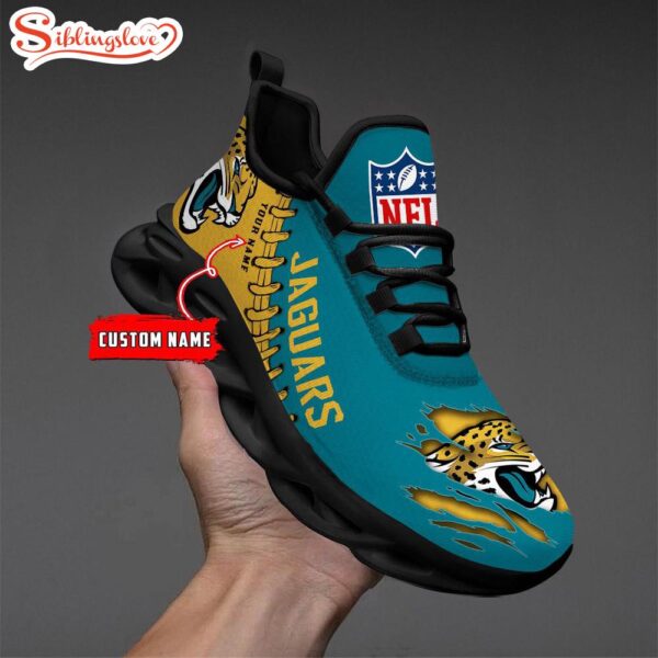 Custom Name NFL Jacksonville Jaguars Max Soul Shoes