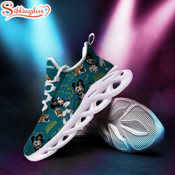 Custom Name NFL Jacksonville Jaguars Mickey Mouse Max Soul Shoes