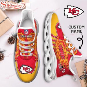 Custom Name NFL Kansas City Chiefs Max Soul Shoes For Men And Women