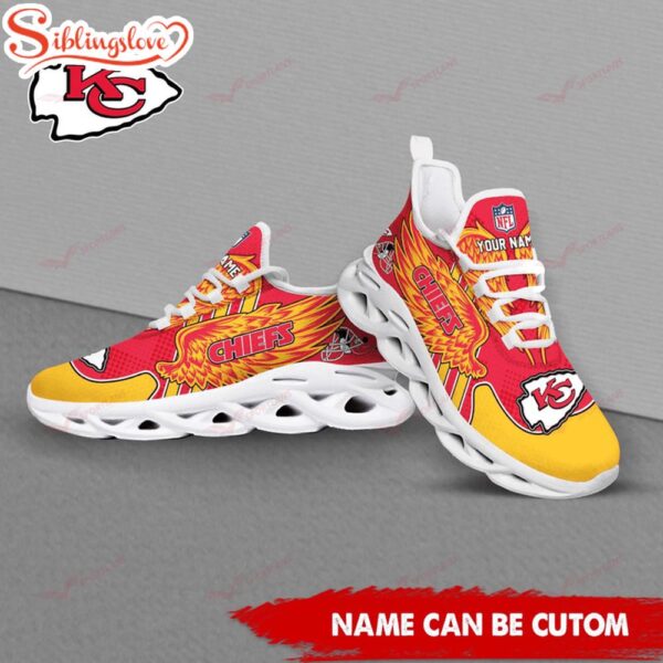 Custom Name NFL Kansas City Chiefs Max Soul Shoes For Men And Women