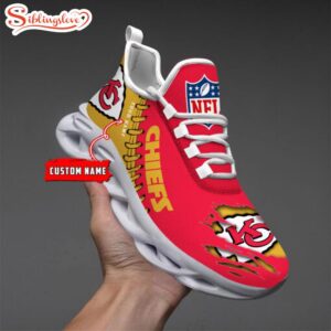 Custom Name NFL Kansas City Chiefs Max Soul Shoes