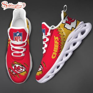 Custom Name NFL Kansas City Chiefs Max Soul Shoes