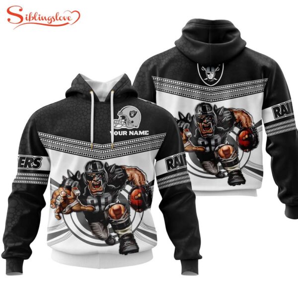 Custom Name NFL Las Vegas Raiders Mascot All Over Print Hoodie Shirt