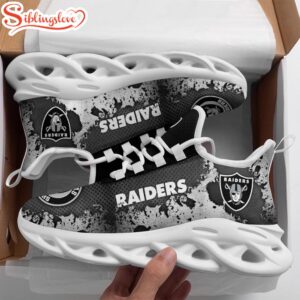 Custom Name NFL Las Vegas Raiders Max Soul Shoes For Men And Women