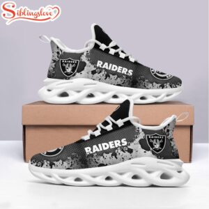 Custom Name NFL Las Vegas Raiders Max Soul Shoes For Men And Women