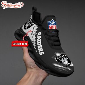 Custom Name NFL Las Vegas Raiders Max Soul Shoes