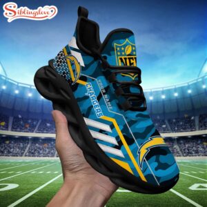 Custom Name NFL Los Angeles Chargers Clunky Max Soul Shoes