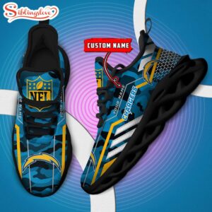 Custom Name NFL Los Angeles Chargers Clunky Max Soul Shoes