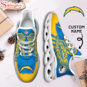 Custom Name NFL Los Angeles Chargers Max Soul Shoes For Men And Women