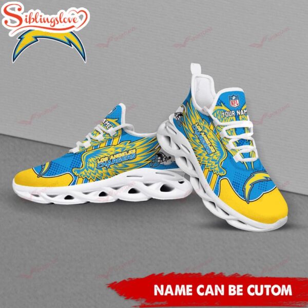 Custom Name NFL Los Angeles Chargers Max Soul Shoes For Men And Women