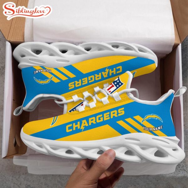 Custom Name NFL Los Angeles Chargers Max Soul Shoes Gift For Fans