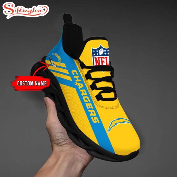 Custom Name NFL Los Angeles Chargers Max Soul Shoes Gift For Fans