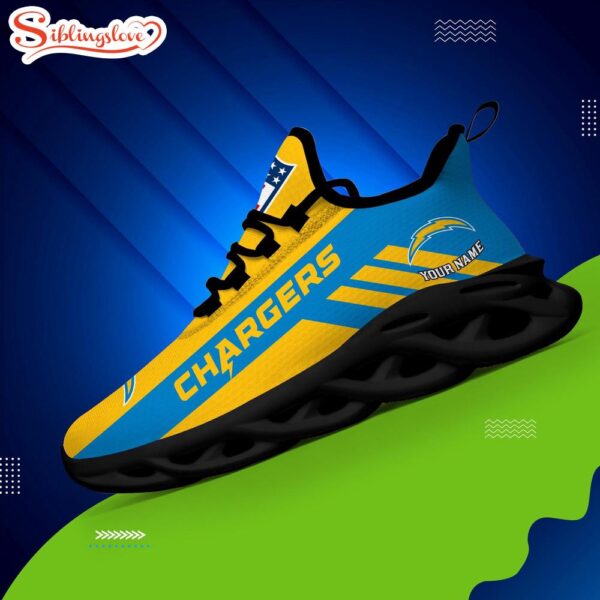 Custom Name NFL Los Angeles Chargers Max Soul Shoes Gift For Fans